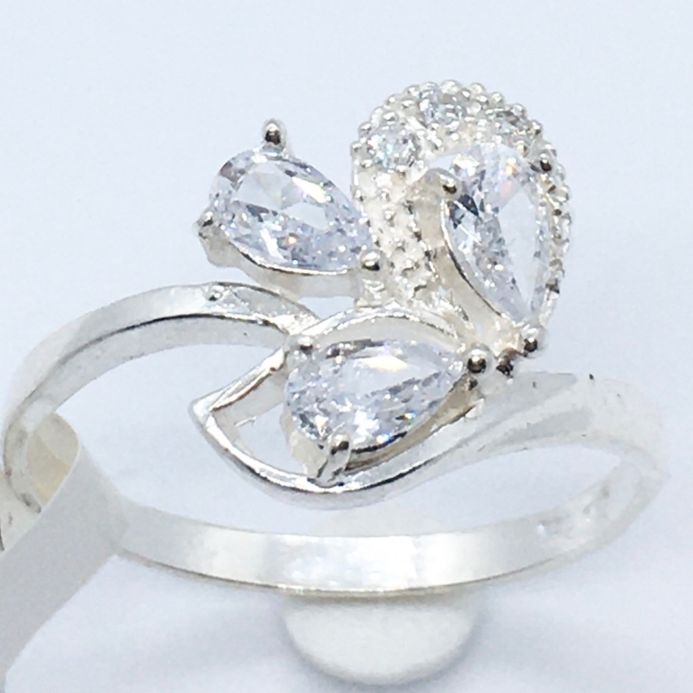 Sterling Silver Cubic Zirconia Size 8 Ring